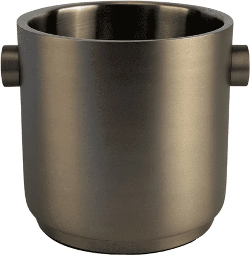 Rondo Wijnkoeler Dubbelwandig - 22,5 x 22,5 x 22,5 cm Stainless Steel - Luxe dubbel geïsoleerde design wijnemmer voor flessen ontworpen door Sascha Sartory by XLBoom in Soft Copper – product photo