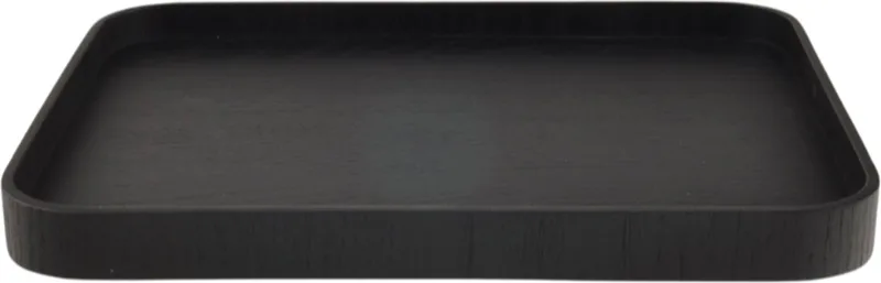 Serve Tray 35 x 28cm Black - Design dienblad van multiplex met anti-slip - Verkrijgbaar in Black | Walnut | Willow - Tijdloos serveerblad voor tafel, keuken en interieur de XLBoom en Noir – photo du produit