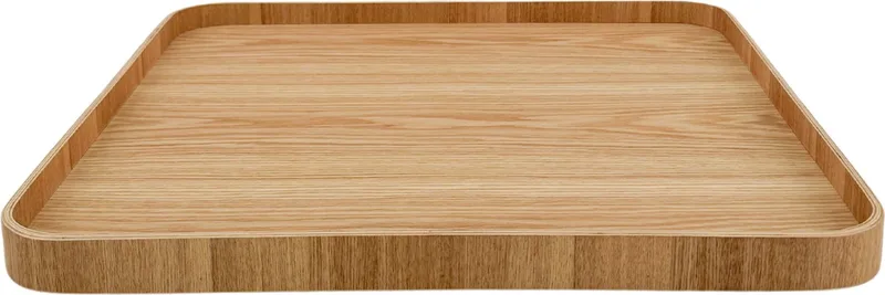 Serve Tray 45,5 x 45,5cm Willow - Design dienblad van multiplex met anti-slip - Verkrijgbaar in Black | Walnut | Willow - Tijdloos serveerblad voor tafel, keuken en interieur de XLBoom en Marron – photo du produit