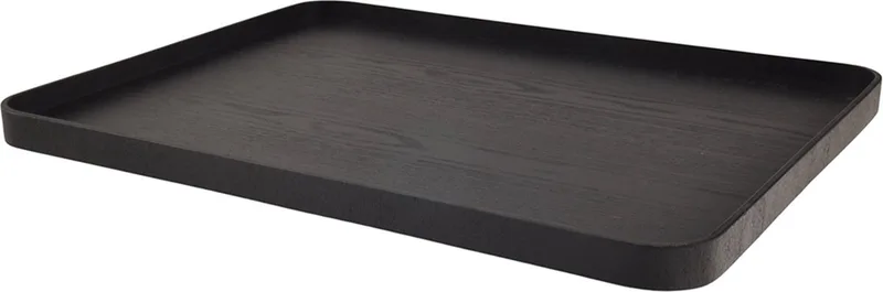 Serve Tray 60 x 46 cm Black - Design dienblad van multiplex met anti-slip - Verkrijgbaar in Black | Walnut | Willow - Tijdloos serveerblad voor tafel, keuken en interieur by XLBoom in Black – product photo