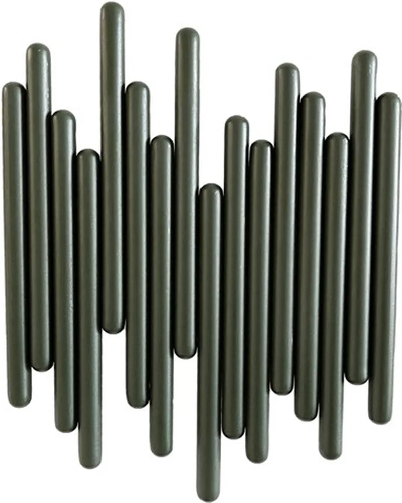 Tuub Kapstok Large - RVS - 30,5 × 6 × 37,5 cm fra XLBoom i Grøn – produktbillede