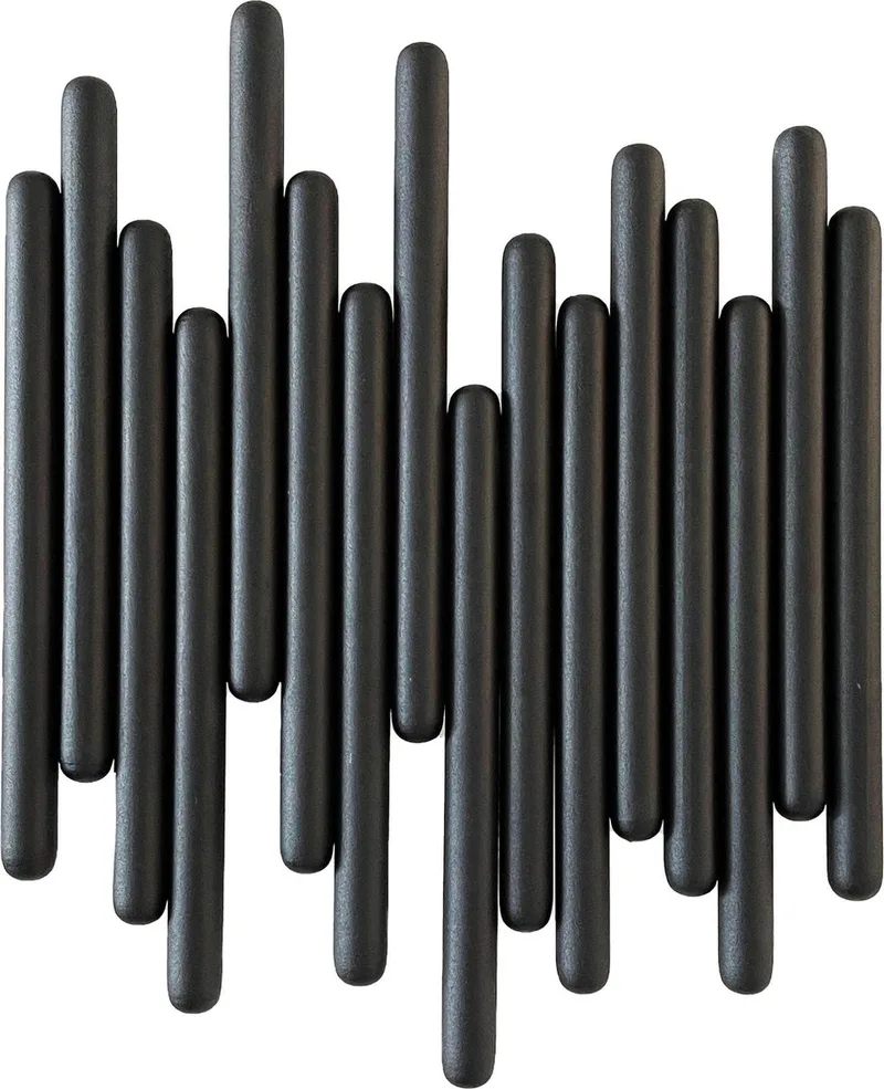 Tuub Kapstok Large - RVS - 30,5 × 6 × 37,5 cm från XLBoom i Svart – produktbild