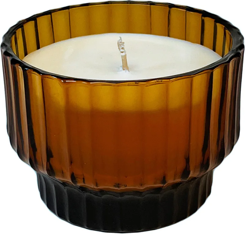 Volta Small "Sunday Touch" Geurkaars - in Glas - 30 branduren - Ø9,5 cm från XLBoom i Amber – produktbild