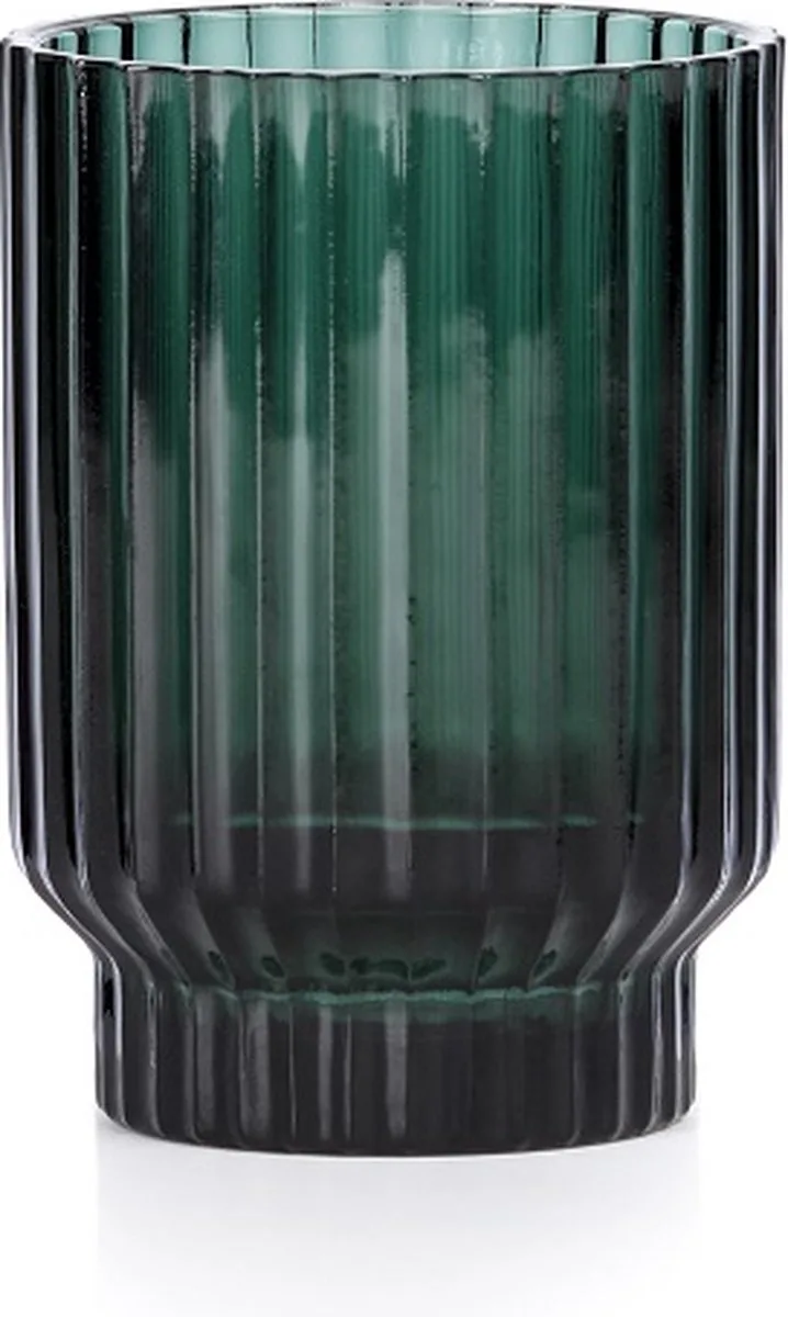 Volta Vaas - Glas - Voor Binnen - 9 × 9 × 13 cm by XLBoom in Green – product photo