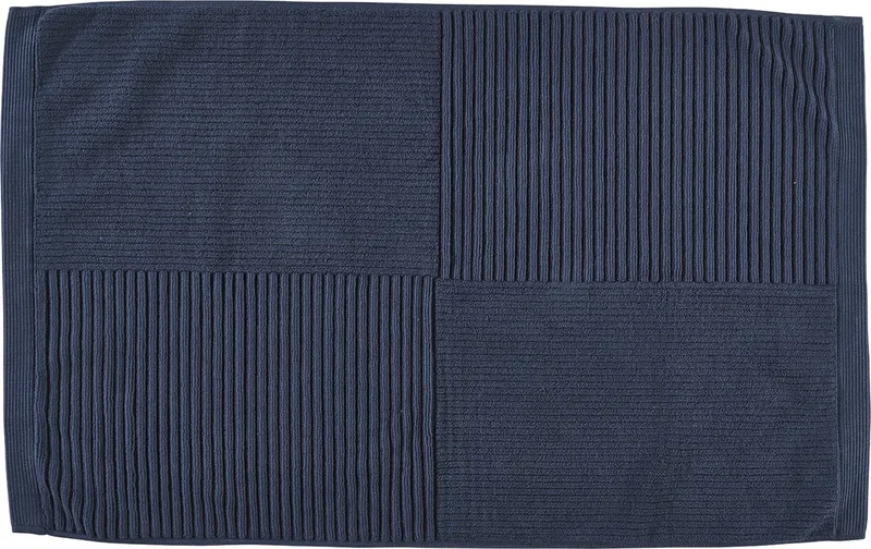 Classic Badmat - Absorberende Badkamermat - Hotelkwaliteit - 100% katoen - 1200g/m2 - 50 x 80 cm - (blauw) från Zone Denmark i Dark Blue – produktbild