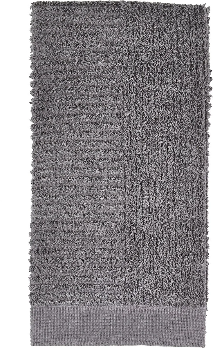 Classic Handdoeken - 50 x 100 - Hotelkwaliteit - Hoge Absorptie - 100% katoen - 600 g/m2 - Grijs de Zone Denmark en Grey – photo du produit