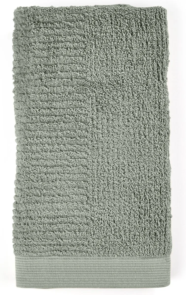 Classic Handdoeken - 50 x 100 - Hotelkwaliteit - Hoge Absorptie - 100% katoen - 600 g/m2 - (groen) från Zone Denmark i Matcha Green – produktbild