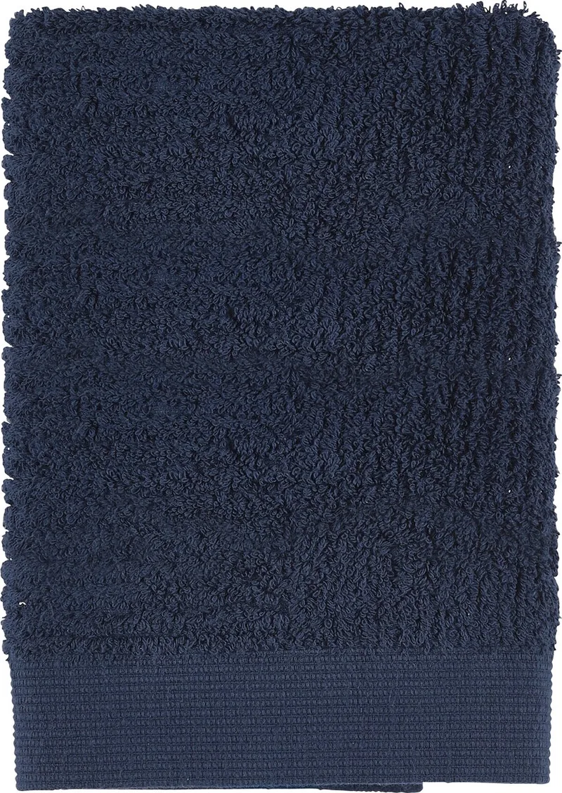 Classic Handdoeken - 50 x 70 - Hotelkwaliteit - Hoge Absorptie - 100% katoen - 600 g/m2 - (blauw) de Zone Denmark en Dark Blue – photo du produit