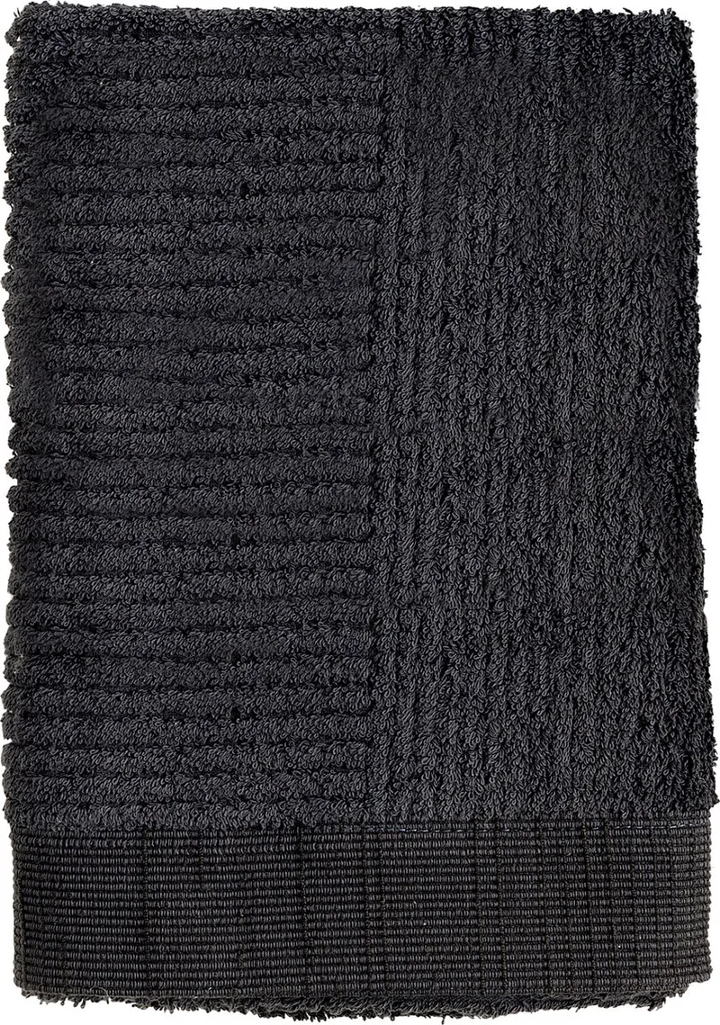 Classic Handdoeken - 50 x 70 - Hotelkwaliteit - Hoge Absorptie - 100% katoen - 600 g/m2 - Zwart by Zone Denmark in Black – product photo