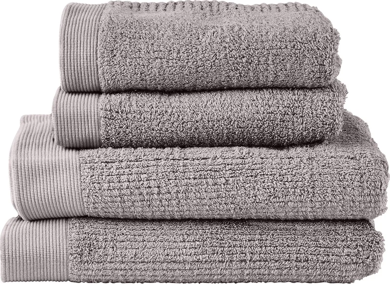 Classic Handdoeken set - Set van 4 - Hoge Absorptie - 100% katoen - 600 g/m2 - 50 x 100 & 70 x 140 cm - (grijs) by Zone Denmark in Gull Grey – product photo