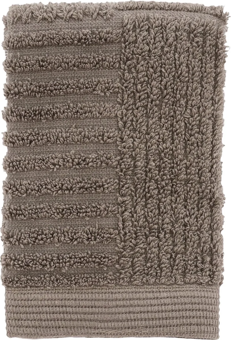 Classic Washandjes - 30 x 30 - Gezichtsdoekjes Hotelkwaliteit - Hoge Absorptie - 100% katoen - 600 g/m2 by Zone Denmark in Taupe – product photo