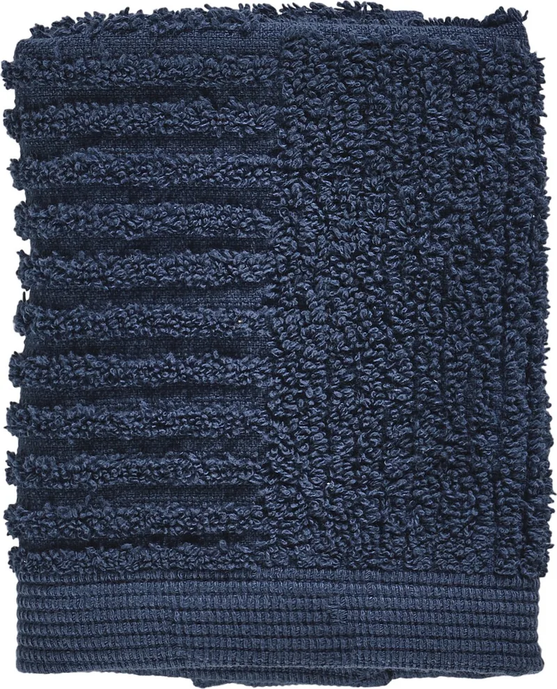 Classic Washandjes - 30 x 30 - Gezichtsdoekjes Hotelkwaliteit - Hoge Absorptie - 100% katoen - 600 g/m2 - (blauw) by Zone Denmark in Dark Blue – product photo