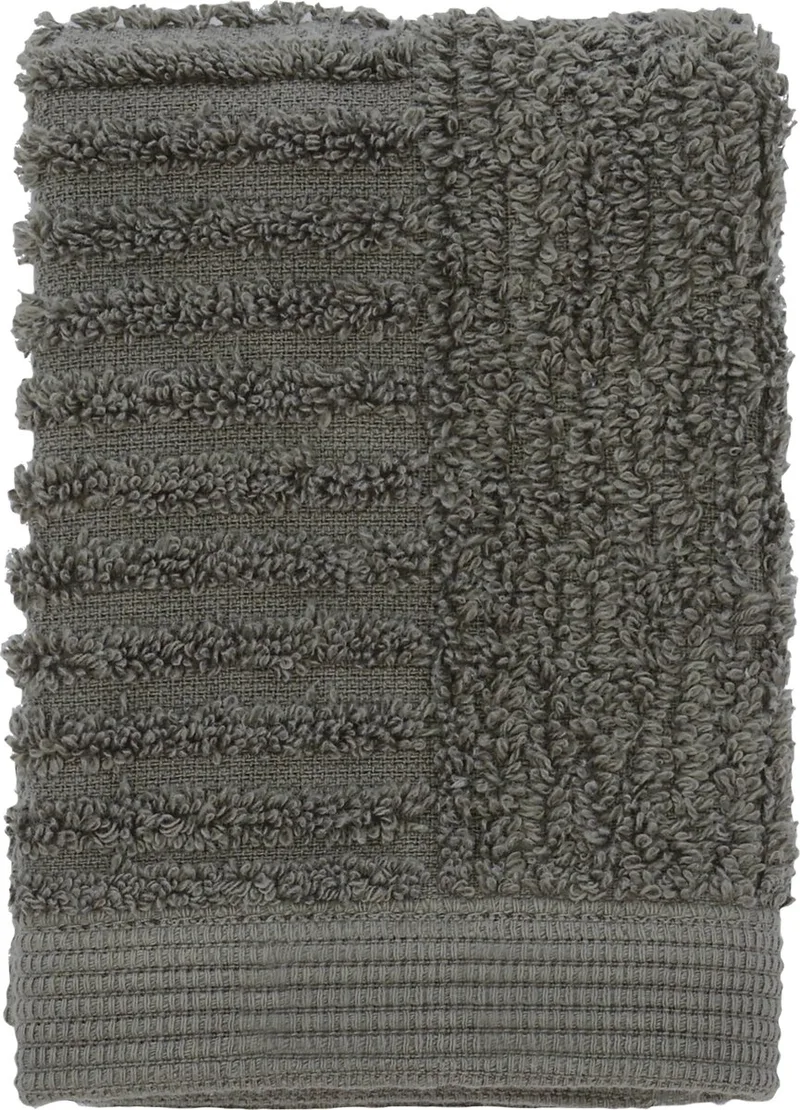 Classic Washandjes - 30 x 30 - Gezichtsdoekjes Hotelkwaliteit - Hoge Absorptie - 100% katoen - 600 g/m2 - (groen) by Zone Denmark in Olive green – product photo