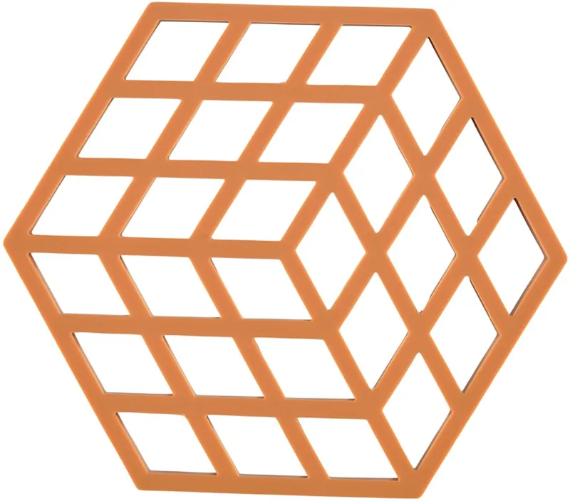 Cube Onderzetter 16 x 14 x 0,9 cm van Zone Denmark in Orange – productfoto