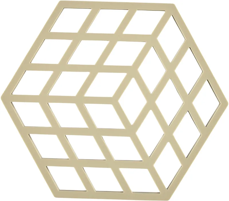 Cube Onderzetter 16 x 14 x 0,9 cm van Zone Denmark in Warm Sand – productfoto