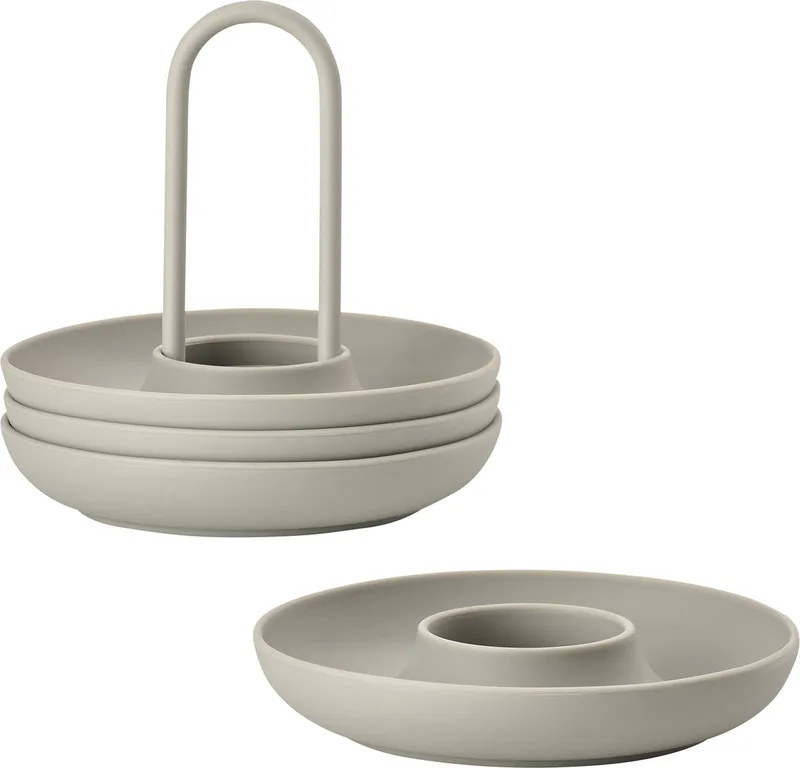 Eierdopje Singles met houder Dia. 11 x 9,5 cm 4 st. by Zone Denmark in Mud – product photo