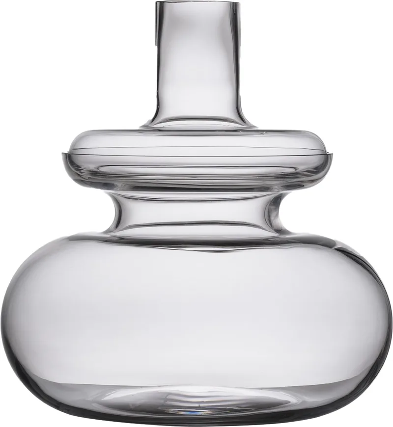 Inu Vaas - Glas - Groot - Transparant - Bloemenvaas - Rond - Bolvaas - 33 x 32 cm by Zone Denmark in Wit – product photo