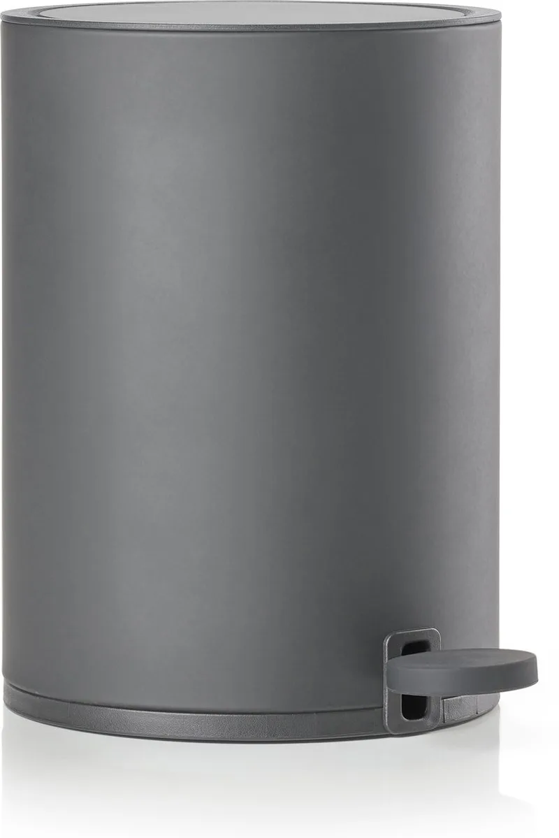 Karma Pedaalemmer - Prullenbak Badkamer - Afvalemmer Klein - Toilet & Badkamer Accessoires - Kunststof - 3 liter - 26,3 x 18,1 cm - Grijs by Zone Denmark in Grey – product photo