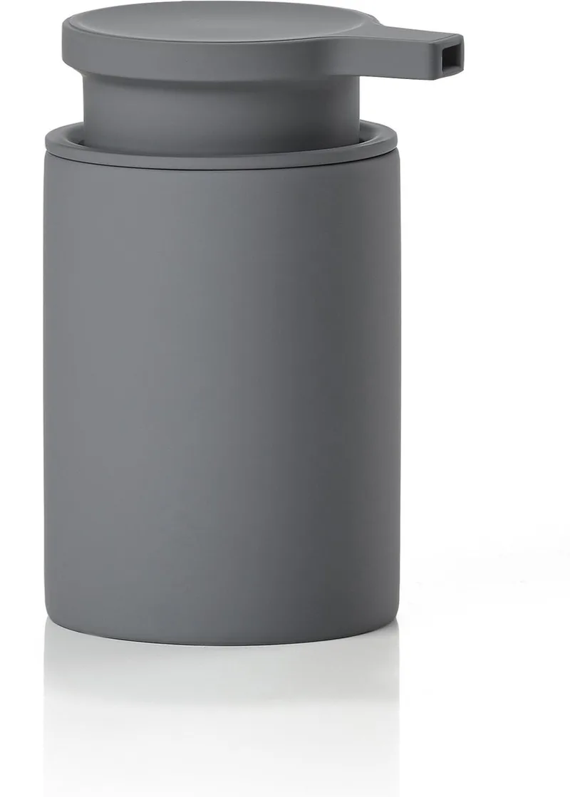 Karma Zeepdispenser - Zeeppompje Vrijstaand - Zeeppomp voor Badkamer, Keuken & Toilet - Toilet & Badkamer Accessoires - 250 ml - 16 x 7,6 cm - Grijs von Zone Denmark in Grey – Produktfoto