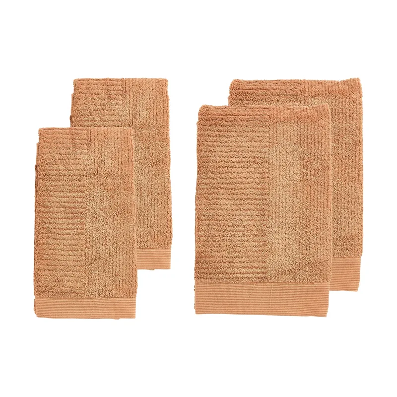 Klassisches Handtuchset 4-teilig Mandarine von Zone Denmark – Produktfoto