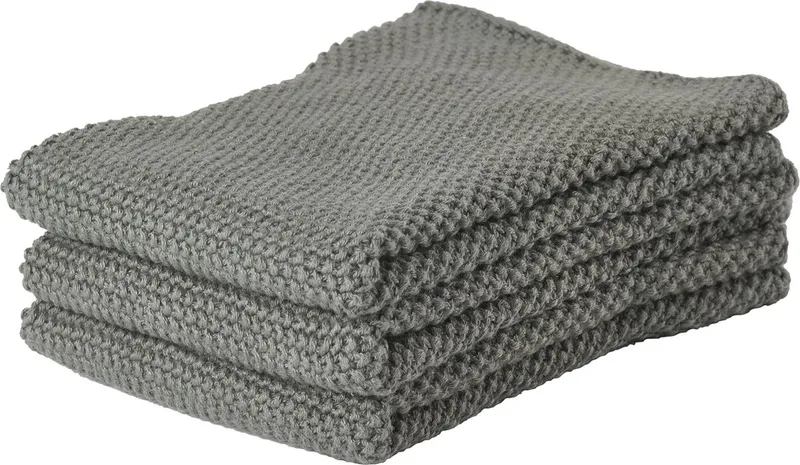 Lappen 27 x 27 cm 3 stuks van Zone Denmark in Olive green – productfoto