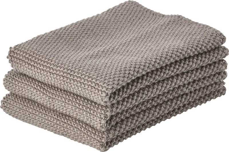 Lappen 27 x 27 cm 3 stuks by Zone Denmark in Taupe – product photo