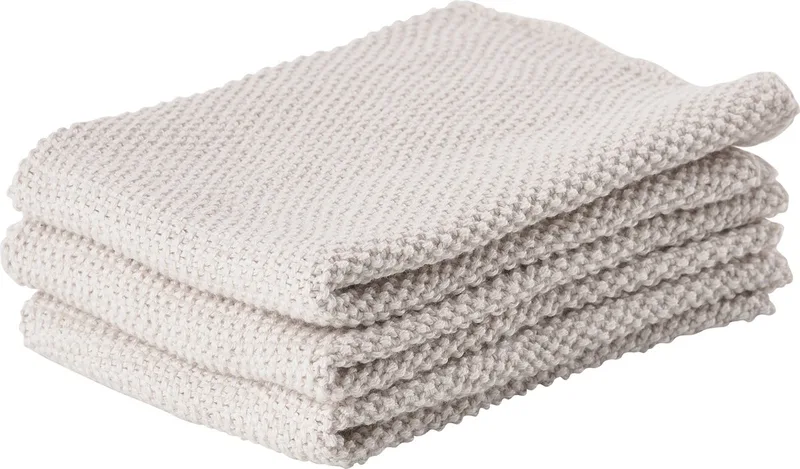 Lappen 27 x 27 cm 3 stuks by Zone Denmark in Warm Grey – product photo