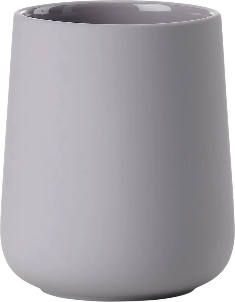 Nova One Tandenborstelbeker - Beker voor Tandenborstels - Tandenborstelhouder - Toilet & Badkamer Accessoires - 10 x 8 cm - (grijs) de Zone Denmark en Gull Grey – photo du produit