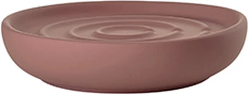 Nova One Zeepbakje - Porseleinen Zeepschaaltje - Toilet & Badkamer Accessoires - Ø 11 cm - (rood) de Zone Denmark en Peach Red – photo du produit