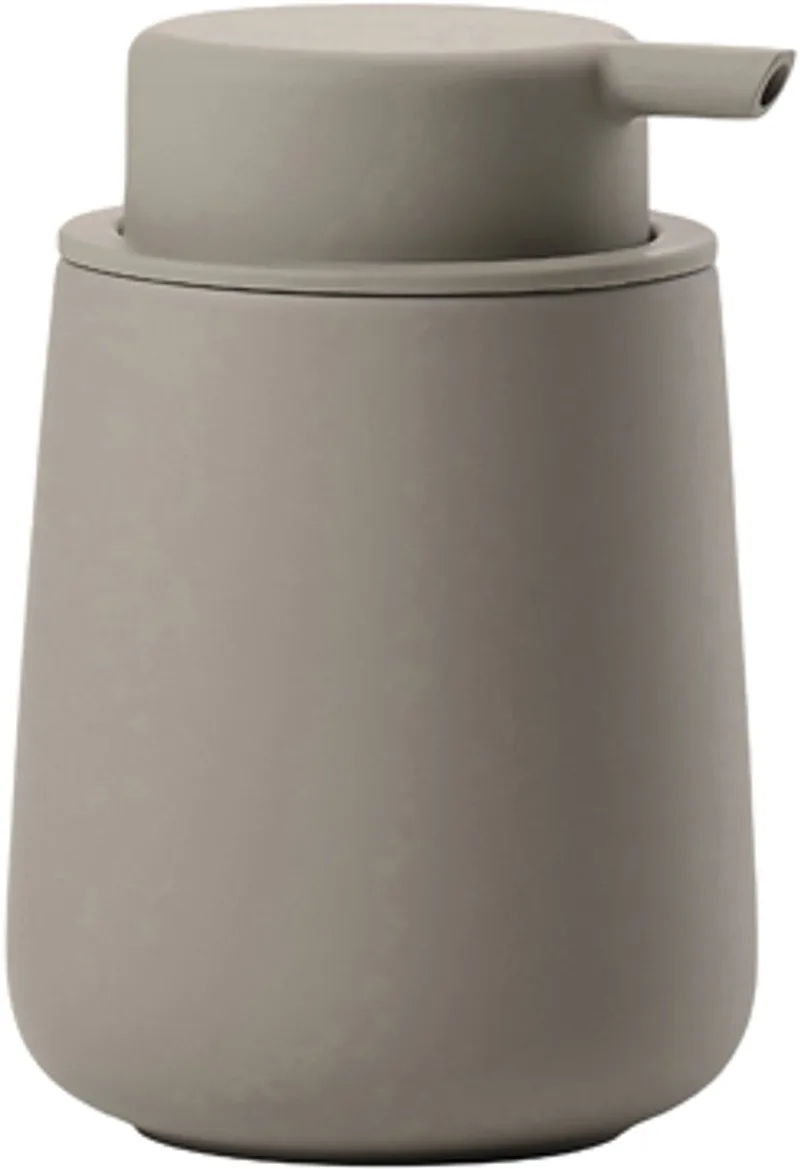Nova One Zeepdispenser - Zeeppompje Vrijstaand - Zeeppomp voor Badkamer, Keuken & Toilet - Toilet & Badkamer Accessoires - 250 ml - 11,5 x 8 cm - (blauw) von Zone Denmark in Taupe – Produktfoto