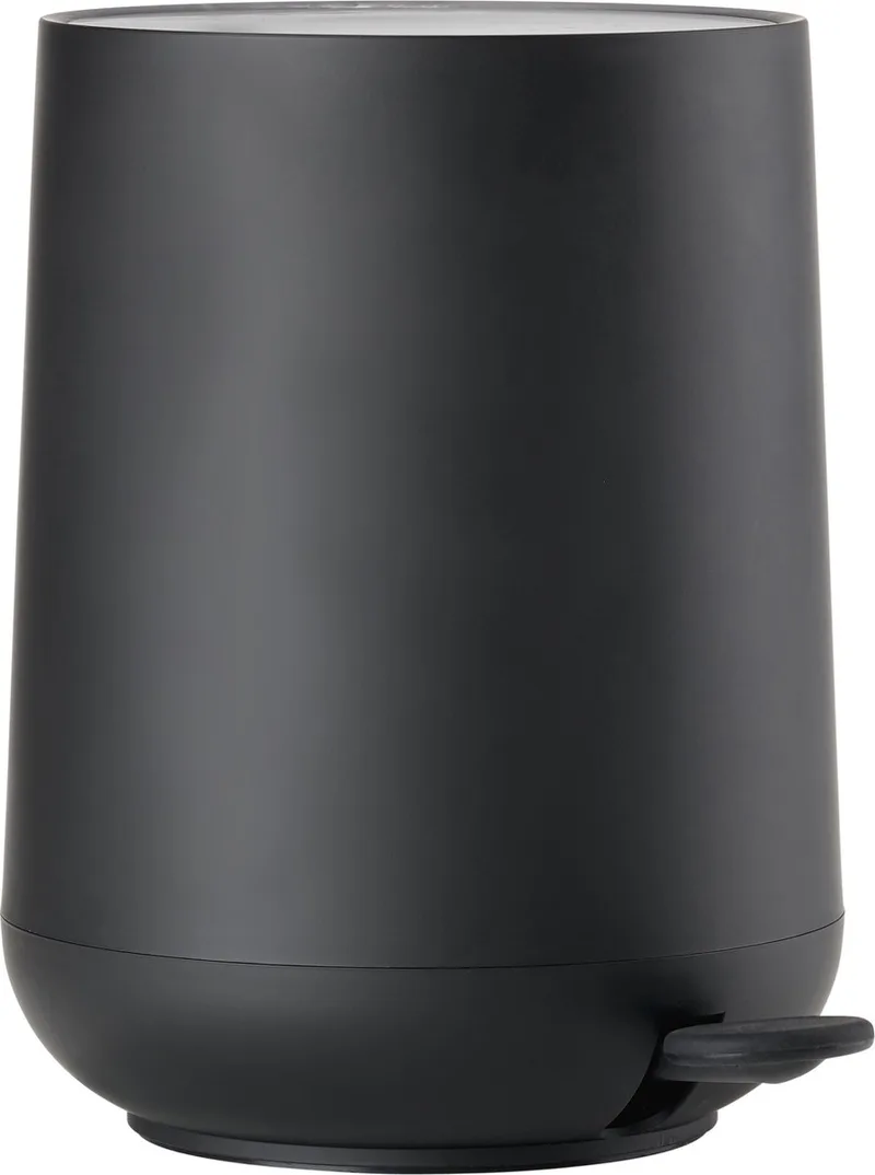 Nova Pedaalemmer - Prullenbak Badkamer Softclose - Afvalemmer Klein - Toilet & Badkamer Accessoires - Kunststof - 5 liter - 29 x 23 cm - Zwart van Zone Denmark in Black – productfoto