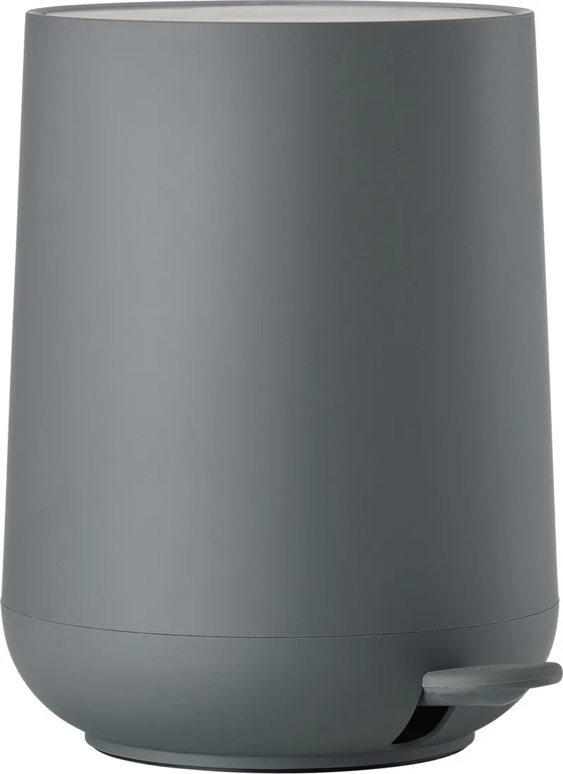 Nova Pedaalemmer - Prullenbak Badkamer Softclose - Afvalemmer Klein - Toilet & Badkamer Accessoires - Kunststof - 5 liter - 29 x 23 cm - Grijs van Zone Denmark in Grey – productfoto