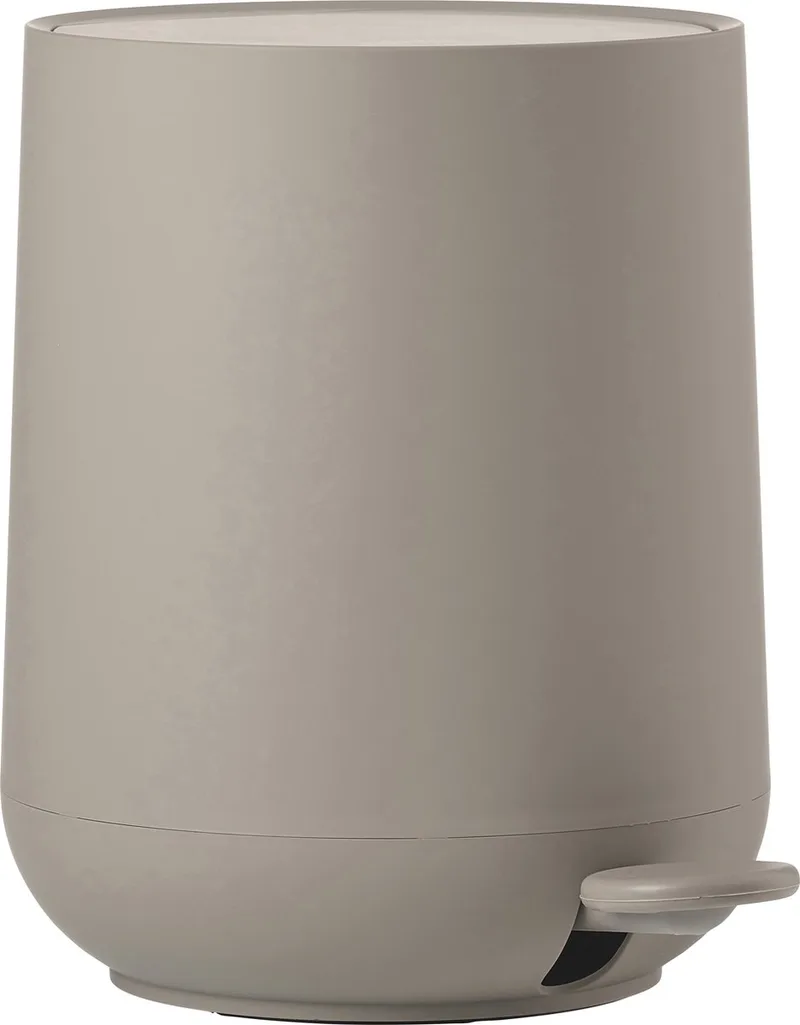 Nova Pedaalemmer - Prullenbak Badkamer Softclose - Afvalemmer Klein - Toilet & Badkamer Accessoires - Kunststof - 3 liter - 23,5 x 20,5 cm - (groen) by Zone Denmark in Taupe – product photo