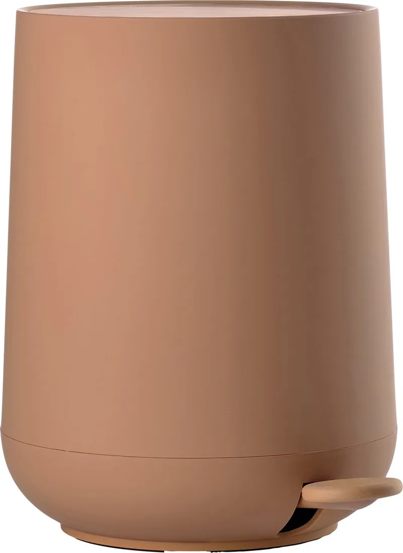 Nova Pedaalemmer - Prullenbak Badkamer Softclose - Afvalemmer Klein - Toilet & Badkamer Accessoires - Kunststof - 5 liter - 29 x 23 cm van Zone Denmark in Mandarine – productfoto