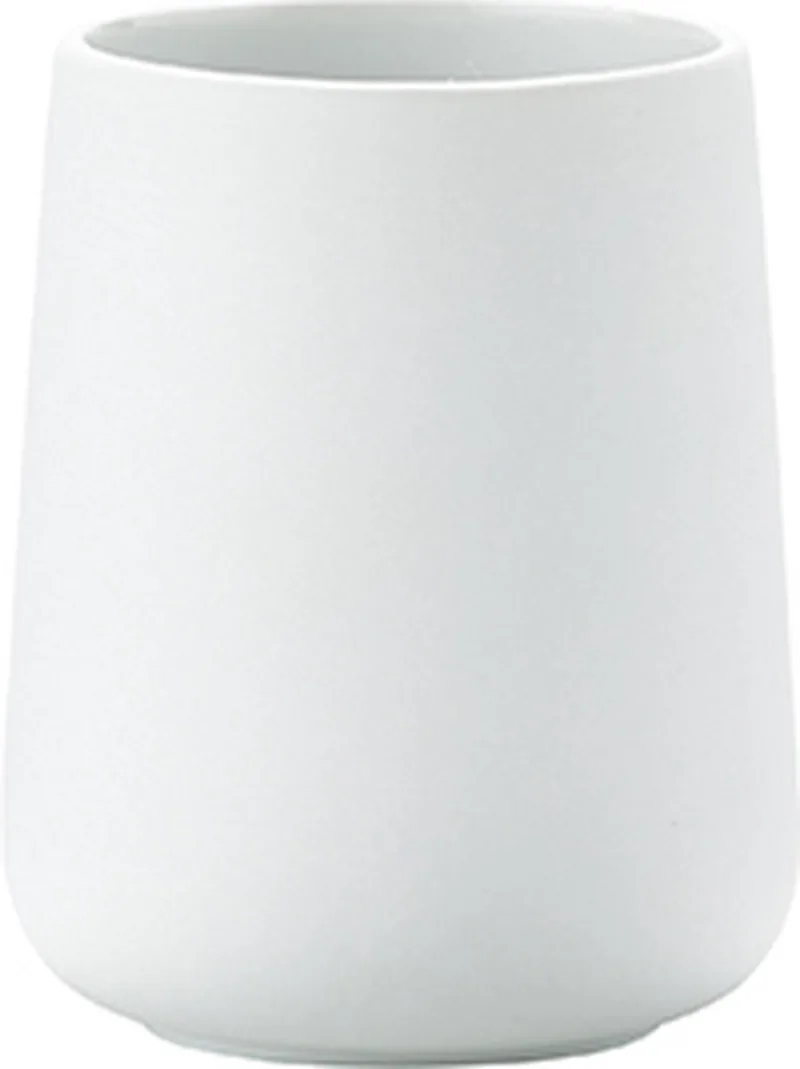 Nova Tandenborstelbeker - Beker voor Tandenborstels - Tandenborstelhouder - Toilet & Badkamer Accessoires - 10 x 8 cm - Wit by Zone Denmark in White – product photo