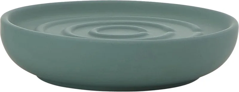 Nova Zeepbakje - Porseleinen Zeepschaaltje - Toilet & Badkamer Accessoires - Ø 11 cm - (groen) de Zone Denmark en Petrol Green – photo du produit