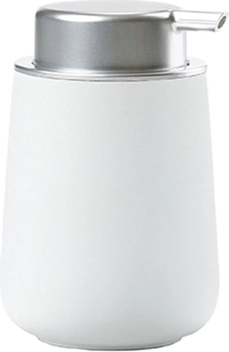 Nova Zeepdispenser - Zeeppompje Vrijstaand - Zeeppomp voor Badkamer, Keuken & Toilet - Toilet & Badkamer Accessoires - 250 ml - 11,5 x 8 cm - Wit van Zone Denmark in White – productfoto