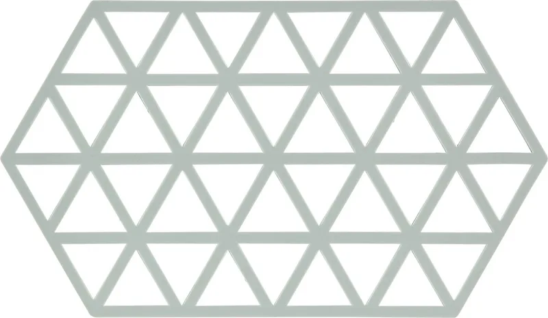 Pannenonderzetter Triangles – Onderzetters Pannen – Hittebestendig tot 250°C – Vaatwasserbestendig – Siliconen – 24 × 14 × 0,9 cm by Zone Denmark in Nordic Sky – product photo