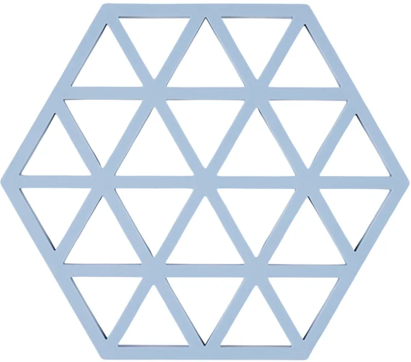 Pannenonderzetter Triangles – Onderzetters Pannen – Hittebestendig tot 250°C – Vaatwasserbestendig – Siliconen – 16 × 14 × 0,9 cm från Zone Denmark i Blue – produktbild