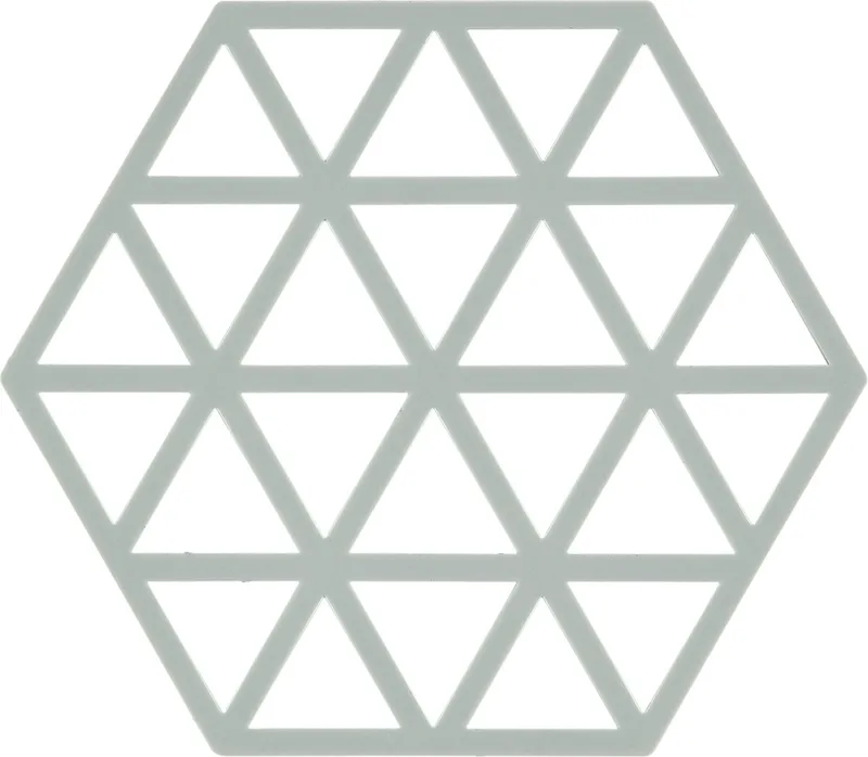 Pannenonderzetter Triangles – Onderzetters Pannen – Hittebestendig tot 250°C – Vaatwasserbestendig – Siliconen – 16 × 14 × 0,9 cm by Zone Denmark in Nordic Sky – product photo