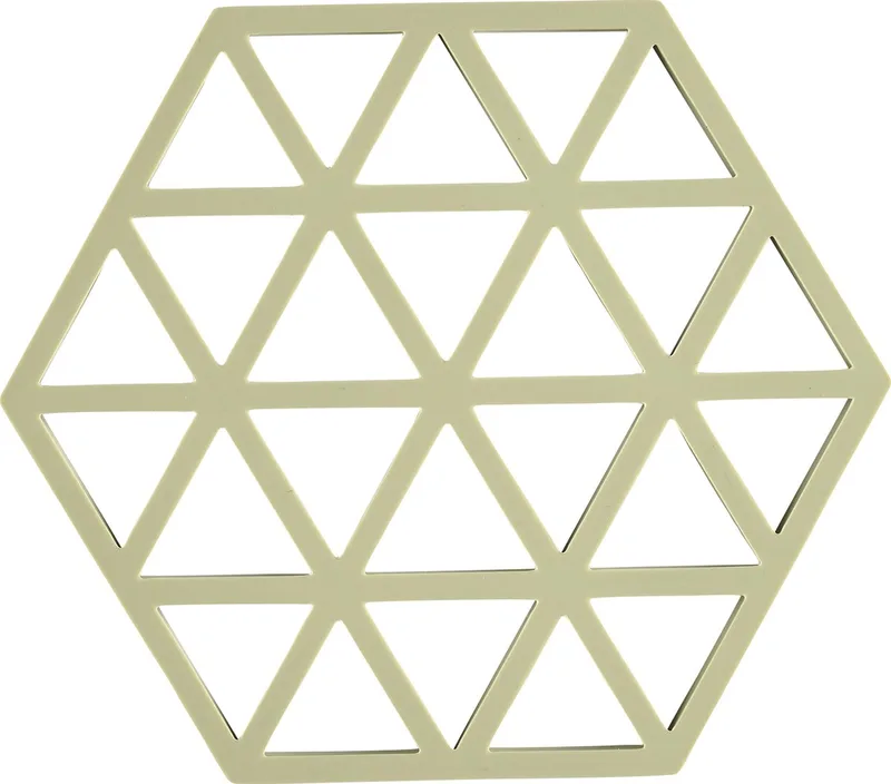 Pannenonderzetter Triangles – Onderzetters Pannen – Hittebestendig tot 250°C – Vaatwasserbestendig – Siliconen – 16 × 14 × 0,9 cm by Zone Denmark in Matcha Green – product photo