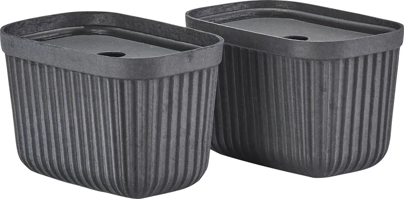 Pulp Opbergdoos 23 x 15 x 15 cm 2 stuks by Zone Denmark in Black – product photo