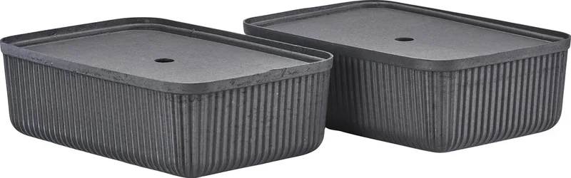 Pulp Opbergdoos 48 x 32 x 15 cm 2 stuks de Zone Denmark en Black – photo du produit