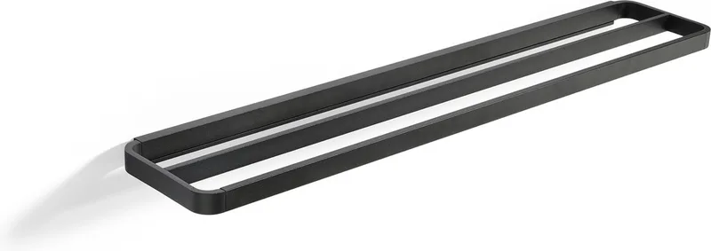Rim Handdoekbeugel 70 x 12,5 x 2,5 cm - handdoekhouder - robuust gepoedercoat aluminium - badkamer accessoires - handdoekrek från Zone Denmark i Black – produktbild