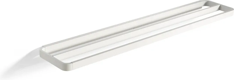 Rim Handdoekbeugel 70 x 12,5 x 2,5 cm - handdoekhouder - robuust gepoedercoat aluminium - badkamer accessoires - handdoekrek von Zone Denmark in White – Produktfoto