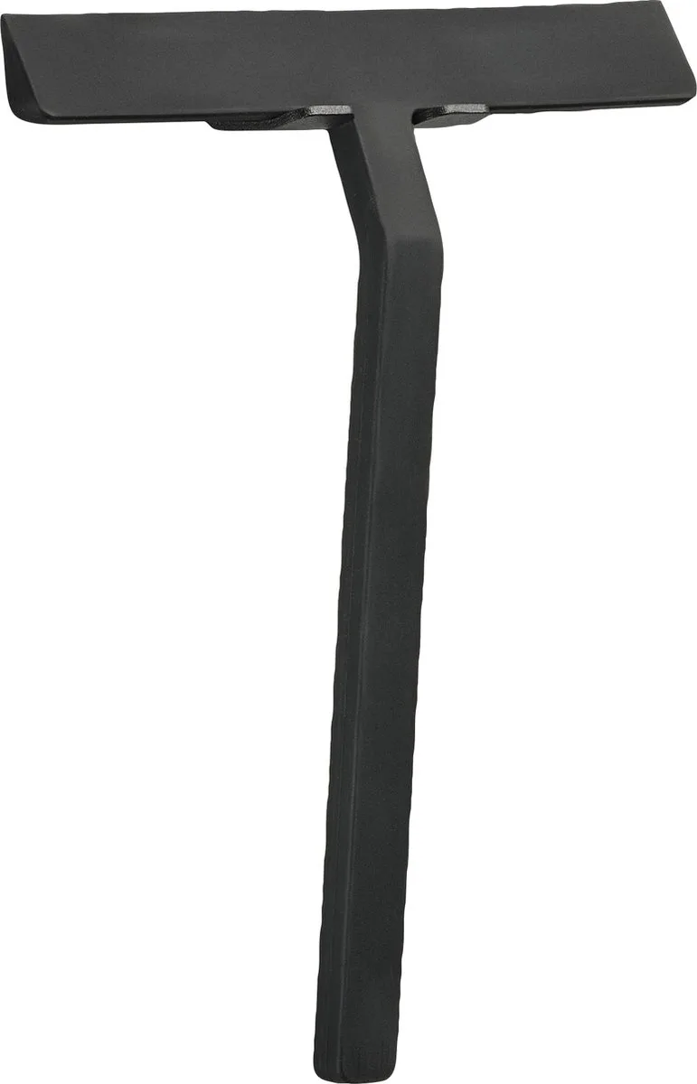 Rim Schraper met houder 23 x 22 cm douchewisser - badkamer - trekker douche - siliconen materiaal - badkamer accessoires - douchecabine by Zone Denmark in Black – product photo