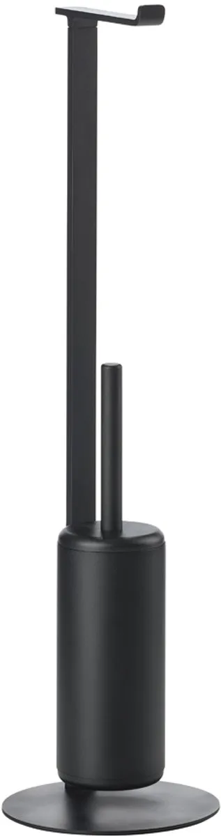 Rim Toiletrolhouder met borstel Dia 20 x 74,4 cm von Zone Denmark in Black – Produktfoto