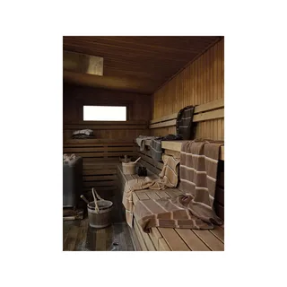 Sauna Handtuch Black-soft grey-camel, 50x100 cm by Zone Denmark – product photo 3 of 3