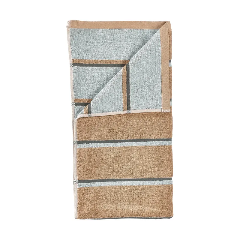 Sauna Handtuch Camel-ice blue-olive green, 70x140 cm von Zone Denmark – Produktfoto