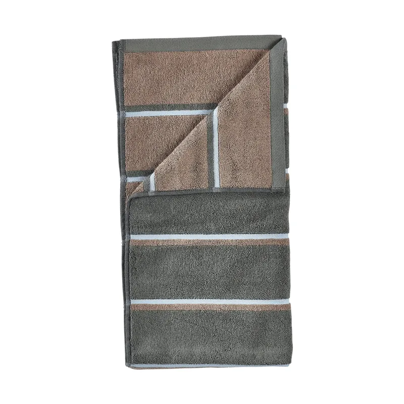 Sauna Handtuch Olive green-taupe-blue fog, 70x140 cm von Zone Denmark – Produktfoto